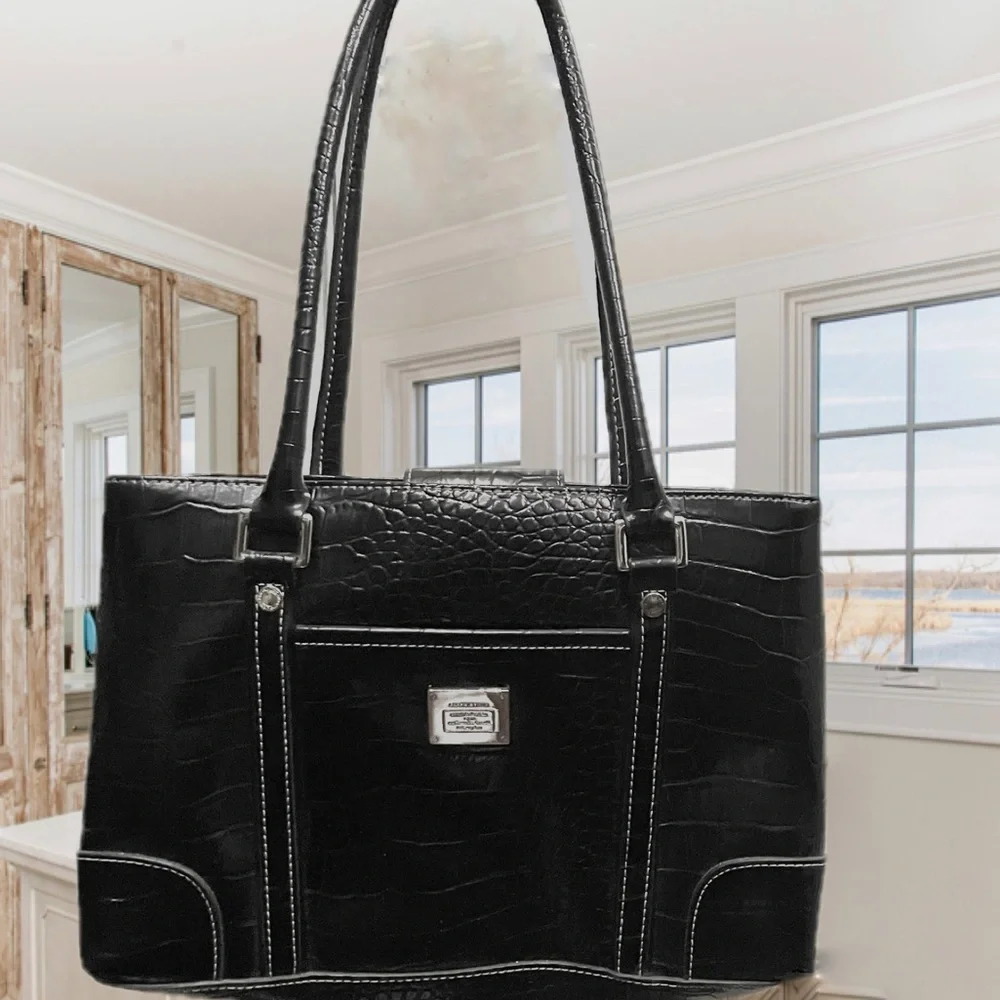 Vintage Liz Claiborne Vegan Crocodile leather Shoulder Bag